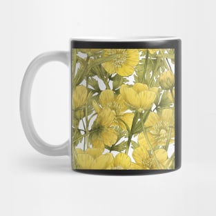 Buttercup summer flower on white Mug